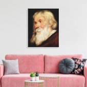 Hoofd van een oud Man Canvas Afdruk (Insitu (Woonkamer))