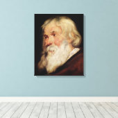 Hoofd van een oud Man Canvas Afdruk (Insitu (Houten vloer))