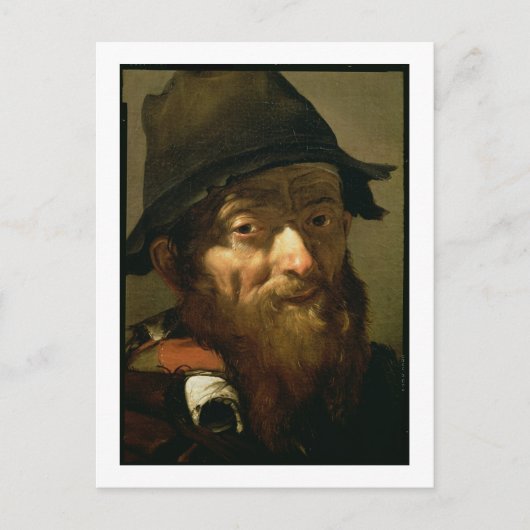 Hoofd van een oud Man, detail van portret van een  Briefkaart (Voorkant)