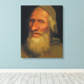 Hoofd van een oud Man (door Quentin Metsys) Canvas Afdruk (Insitu (Houten vloer))
