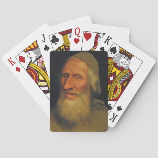 Hoofd van een oud Man (door Quentin Metsys) Pokerkaarten (Achterkant)