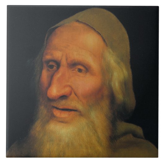 Hoofd van een oud Man (door Quentin Metsys) Tegeltje (Voorkant)