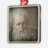 Hoofd van een oud Man Metalen Ornament (Links)