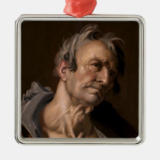 Hoofd van een oud Man van Abraham Bloemaert Metalen Ornament (Voorkant)