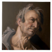 Hoofd van een oud Man van Abraham Bloemaert Tegeltje (Voorkant)