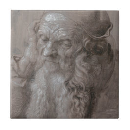 Hoofd van een oud Man van Albrecht Durer Tegeltje