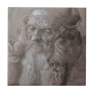 Hoofd van een oud Man van Albrecht Durer Tegeltje