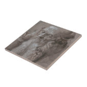 Hoofd van een oud Man van Albrecht Durer Tegeltje (Zijkant)