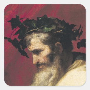 Hoofd van een oud Man Vierkante Sticker