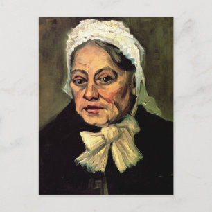 Hoofd van een Oud Woman White Pet van Vincent van  Briefkaart