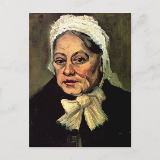 Hoofd van een Oud Woman White Pet van Vincent van  Briefkaart (Voorkant)