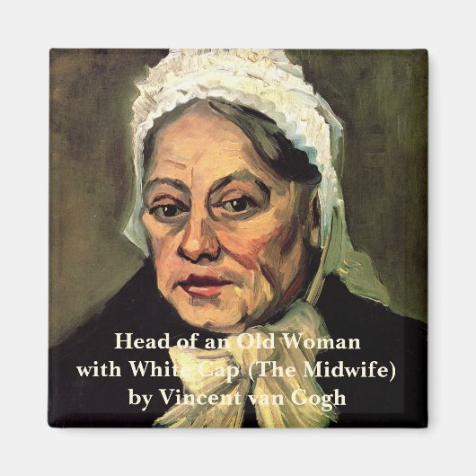 Hoofd van een Oud Woman White Pet van Vincent van  Magneet (Voorkant)