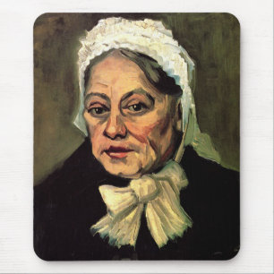 Hoofd van een Oud Woman White Pet van Vincent van  Muismat