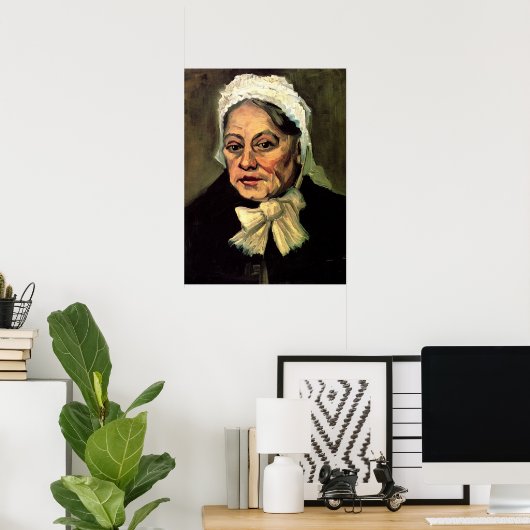 Hoofd van een Oud Woman White Pet van Vincent van  Poster (Thuiskantoor)