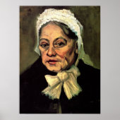 Hoofd van een Oud Woman White Pet van Vincent van  Poster (Voorkant)