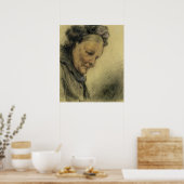 Hoofd van een oude dame poster (Keuken)