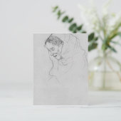 Hoofd van een oude vrouw in profiel door Gustav Kl Briefkaart (Staand voorkant)