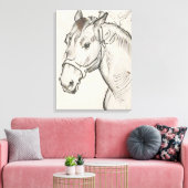 Hoofd van een paard (door Alfred Dehodencq) Canvas Afdruk (Insitu (Woonkamer))