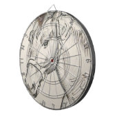 Hoofd van een paard (door Alfred Dehodencq) Dartbord (Voorkant Rechts)