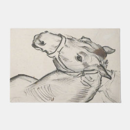 Hoofd van een paard (door Alfred Dehodencq) Deurmat