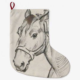 Hoofd van een paard (door Alfred Dehodencq) Grote Kerstsok