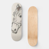Hoofd van een paard (door Alfred Dehodencq) Persoonlijk Skateboard (Voorkant)