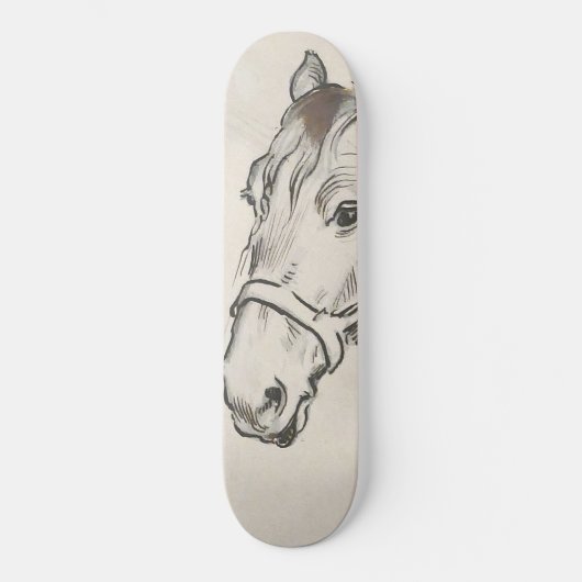 Hoofd van een paard (door Alfred Dehodencq) Persoonlijk Skateboard (Voorkant)