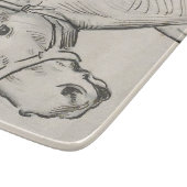 Hoofd van een paard (door Alfred Dehodencq) Snijplank (Hoek)