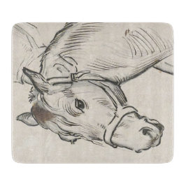 Hoofd van een paard (door Alfred Dehodencq) Snijplank