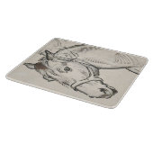 Hoofd van een paard (door Alfred Dehodencq) Snijplank (Hoek)