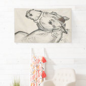 Hoofd van een paard (door Alfred Dehodencq) Spandoek (Insitu)