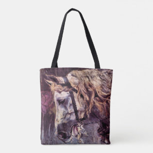 Hoofd van een paard door Giovanni Boldini, Vintage Tote Bag