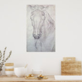Hoofd van een paard poster (Keuken)