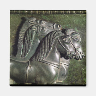 Hoofd van een paard uit een quadriga magneet