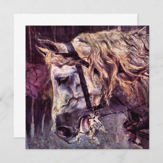 Hoofd van een paard van Giovanni Boldini, kunst (Voorkant / Achterkant)