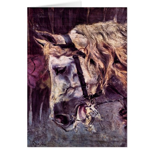 Hoofd van een paard van Giovanni Boldini,  kunst (Voorkant)