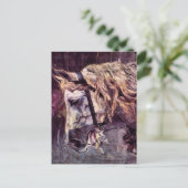 Hoofd van een paard van Giovanni Boldini,  kunst Briefkaart (Staand voorkant)