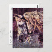 Hoofd van een paard van Giovanni Boldini,  kunst Briefkaart (Voorkant / Achterkant)