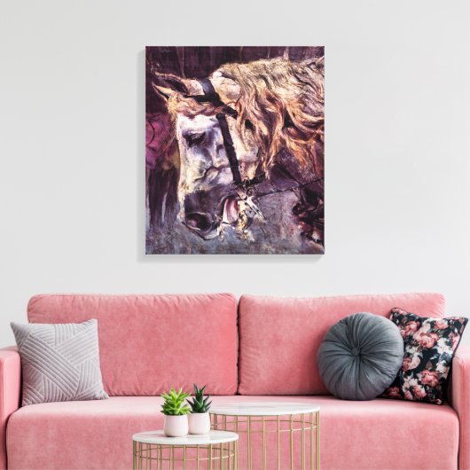 Hoofd van een paard van Giovanni Boldini,  kunst Canvas Afdruk (Insitu (Woonkamer))