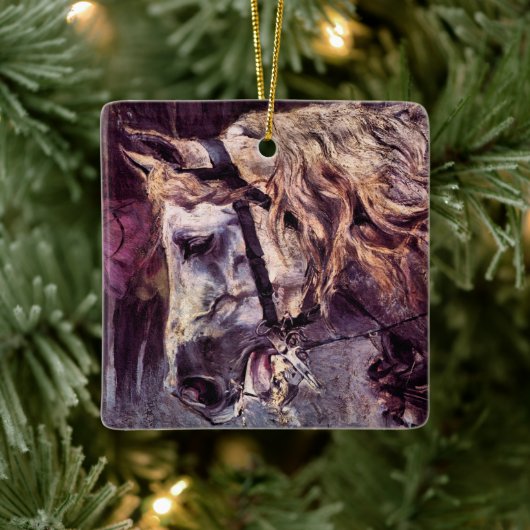 Hoofd van een paard van Giovanni Boldini,  kunst Keramisch Ornament (Boom)