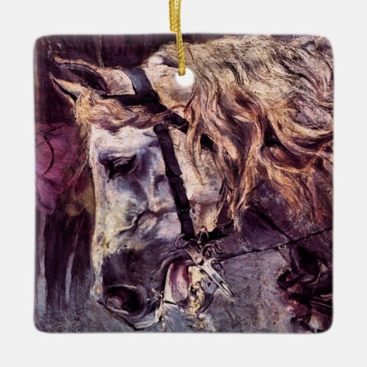 Hoofd van een paard van Giovanni Boldini,  kunst Keramisch Ornament (Voorkant)
