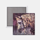 Hoofd van een paard van Giovanni Boldini,  kunst Magneet (Voorkant / Achterkant)