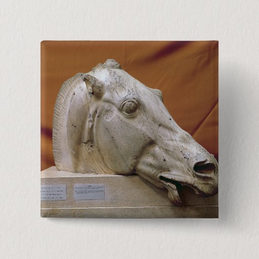 Hoofd van een paard van Selene Vierkante Button 5,1 Cm (Voorkant)