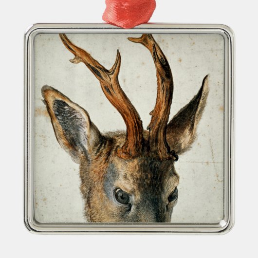 Hoofd van een Roe Deer Metalen Ornament (Voorkant)