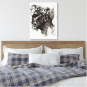 Hoofd van een satyr canvas afdruk (Insitu (Slaapkamer))