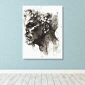 Hoofd van een satyr canvas afdruk (Insitu (Houten vloer))
