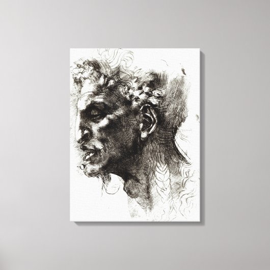 Hoofd van een satyr canvas afdruk (Voorkant)
