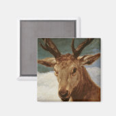 Hoofd van een Stag, 1634 Magneet (Voorkant / Achterkant)