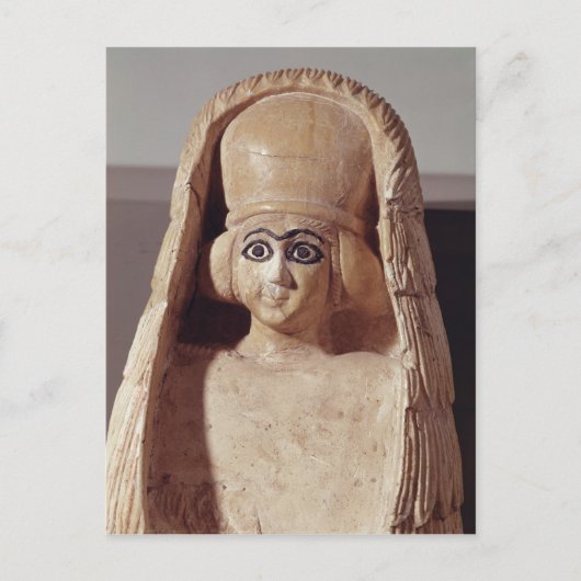 Hoofd van een standbeeld van Ishtar, met een Briefkaart (Voorkant)