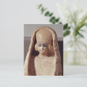 Hoofd van een standbeeld van Ishtar, met een Briefkaart (Staand voorkant)